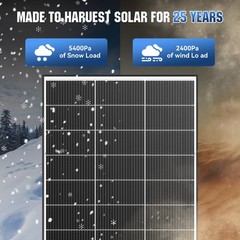 200W 1200W N-type Bifacial Solar Panel 12V Mono 18BB High-Efficiency PV Off-Grid