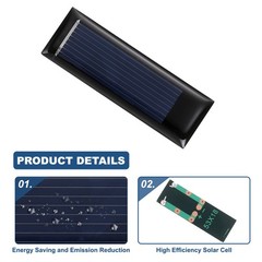 8Pcs 0.5V 0.05W 100mA Mini Solar Panels, Solar Photovoltaic Power Cells
