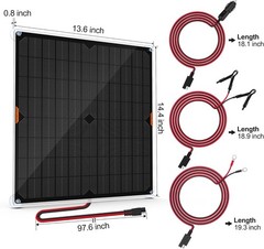 Efficient 20W Solar Battery Charger with Intelligent Protection for Cars & Boats
