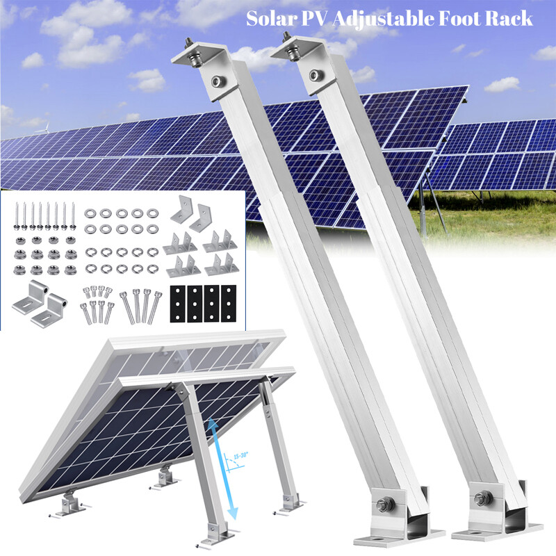 2 Pcs Solar Panel Mounting Brackets Adjustable Angle Tilt Mount Fixing Wall Roof
