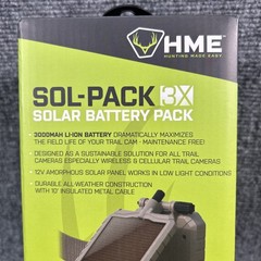 HME SOL-PACK 3X Cellular Trail Camera Solar Battery Pack Power Panel 3000 MAH