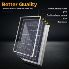Trickle 30W Solar Panel 12V Charger Battery Charger Kit Maintainer Boat Car RV