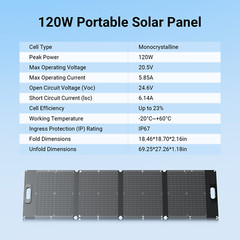 Dabbsson Power Station 768Wh 600W Solar Generator w/ 120W Folding Solar Panel