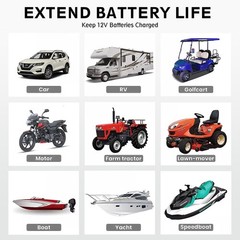 12V Solar Battery Maintainer Trickle Charger Car Boat RV /MPPT Charge Controller