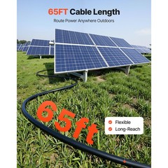 Uimoso 65 ft 10 AWG Solar Extension Cable with Connectors for Solar Panels