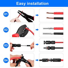 20pcs Waterproof Male Female M/F Wire Cable Connector Set For Solar Panel