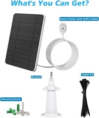 Reliable Solar Panel for Arlo Pro Cameras – Weatherproof & 360° Adjustable