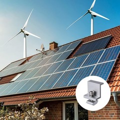 12pcs Aluminum Solar Panel Brackets – Durable Z-Clamps for Easy Installation