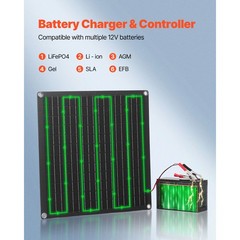 20W 12V IP67 Solar Battery Maintainer RV Boat