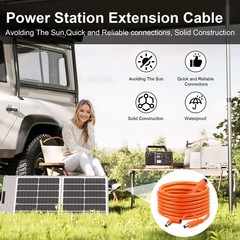 20FT 14AWG DC7909 Solar Panel Extension Cable Compatible with Jackery Solar G…