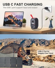 ELECAENTA 99Wh Portable Power Station, 120W (Peak 200W) LiFePO4 Battery Bank Bac