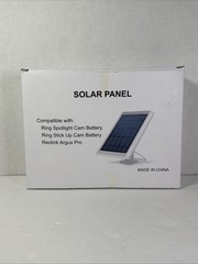 Solar Panel for Ring Spotlight Cam Stick Up Cam Reolink Argus Pro Battery White