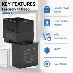Compressor Relay Kit Start Relay For Refrigerator Repair ABS Shell Copper Coil