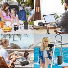 Portable Power Station with AC Outlet, 65W/110V External Battery Pack 24000mAh