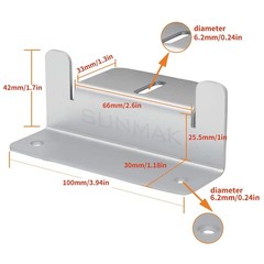 SUNMAK 16 Units per Set Solar Panel Mounting Z Brackets, Solar Panel Mounting…
