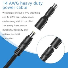 12V/24V Car Charger Cable, Compatible With Jackery Portable Power Station