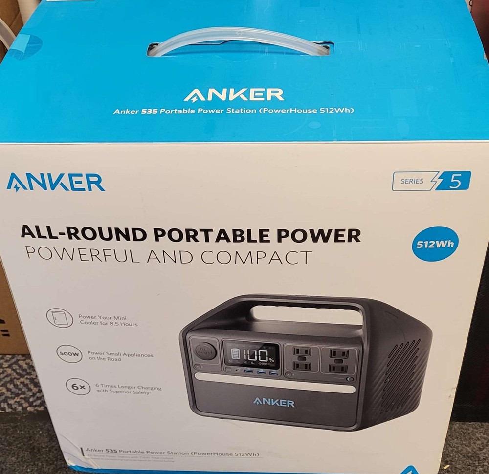 🔥 Anker 535 Portable Power Station 512Wh Outdoor Solar Generator 500W 9Port