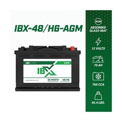 Interstate Batteries IBX Automotive Battery 12V 70Ah (Group Size H6, 48) 760C…