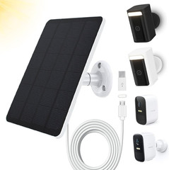 Solar Panel Compatible with WYZE Battery Cam Pro, Eufycam 2C/2C Pro, 4W 5V