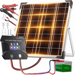 Solar Panel Kit 20W 12V Waterproof Solar Battery Charger Car Smart Charge
