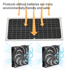 Solar Panel Dual Fan Kit 20W Waterproof Pro Outdoor Dog House Chicken Coop Shed