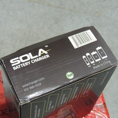 SOLA Rechargeable Battery Charger Integrated High Yield Solar Panel