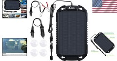12V Solar Battery Charger with Reverse Charging Protection – Easy Installation