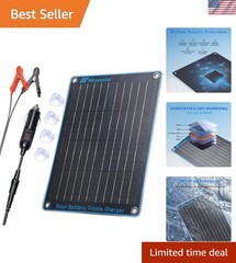 10W 12V Solar Panel Battery Charger – Portable Trickle Charger for All Vehicles