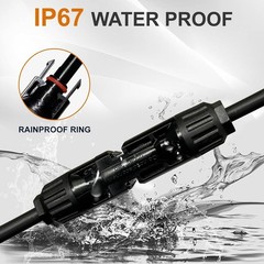 2pcs Y Branch Solar Panel Connector Cable 30A 1 to2 Parallel Adapter Waterproof