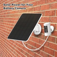 5W Solar Panel Charger for Ring & Wyze Battery Cameras, Waterproof, 9.8ft