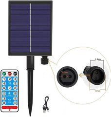 Solar Battery Box for 3V LED String Lights, 1200Mah Lithium Solar Panel with Rem
