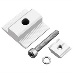 10pcs Solar Panels Centre Clamps, Aluminium T-Shaped Mid Clamps Include 10 Sc…