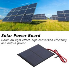 5Pcs Mini Solar Panel Board Module + 30CM Red And Black Wire DC5.5V 160mA