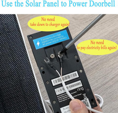 5W Solar Charger for Ring Video Doorbell 3/4, IP65 Waterproof, 10ft Cable