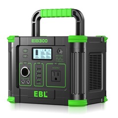 EBL 330W Portable Power Station 3.3KG Lightweight 9-Port Solar/Car/AC Charging​