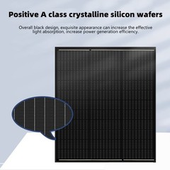 100W 200W 18V Monocrystalline Solar Panel High Efficiency Off-Grid RV Boat Home