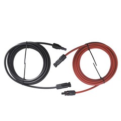 Munirater 10 AWG 15ft 1 Pair Solar Panel Extension Cable Wire Connector