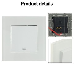 Contemporary Design Rocker Switch Tempered Glass Material European Standard