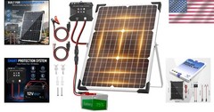 Versatile 30W Waterproof Solar Panel Kit with Adjustable Mount for All Vehicles