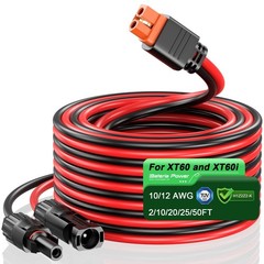 XT60i Connector Cable 10AWG 25FT Tinned Copper for Solar Generator – High