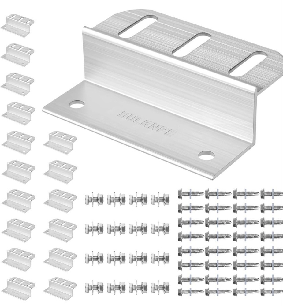 16 Units For Solar Panel Mounting Brackets, Z Bracket Sets for RV, Trailer, Boat
