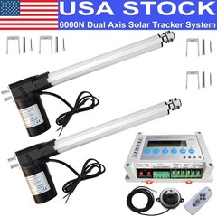 Dual Axis Solar Tracker Kit-6000N 12″ Linear Actuator +Solar Tracking Controller