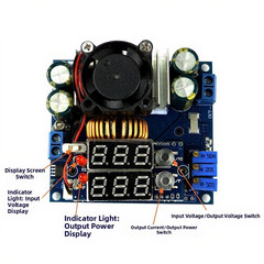 DC-DC MPPT Step Down Module 15A 9-50V Input 1.2-48V Output Compact 65x58x25mm