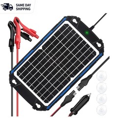 UltraSmart 12W 12V Solar Battery Charger with Free Maintenance & High Efficiency