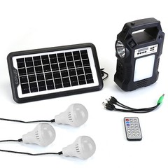 Portable Solar Power Bank Station Generator Flashlight FM Radio Outdoor Camping