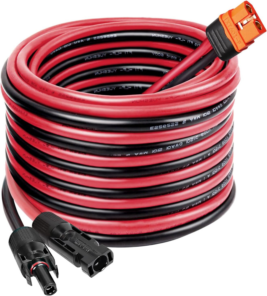 Solar to XT60I Cable 10AWG 20FT Adapter Portable Power Station/Solar Generator