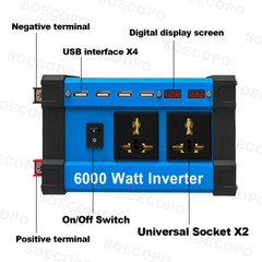 6000W 110V 100A Solar Panel Kit Complete Solar Power Generator Home Grid Syste