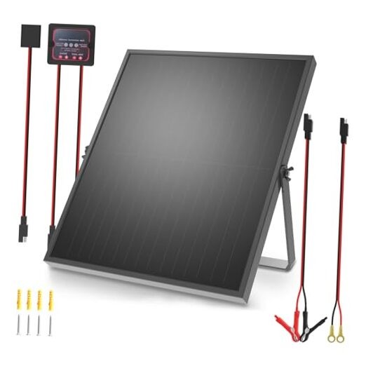 25W Solar Panel Kit with Smart MPPT Controller | 12V Waterproof Battery