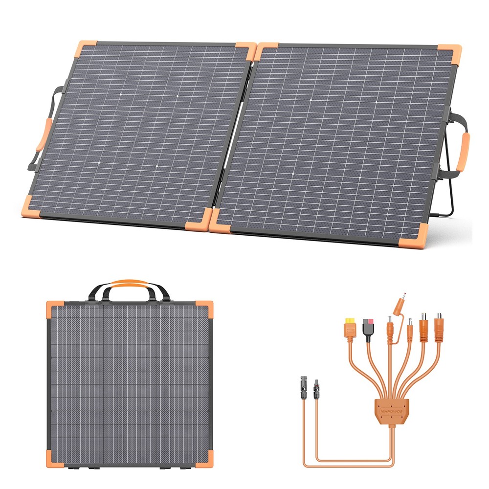 MHPOWOS Bifacial Portable Solar Panel 400 200 100 watt for Power Station