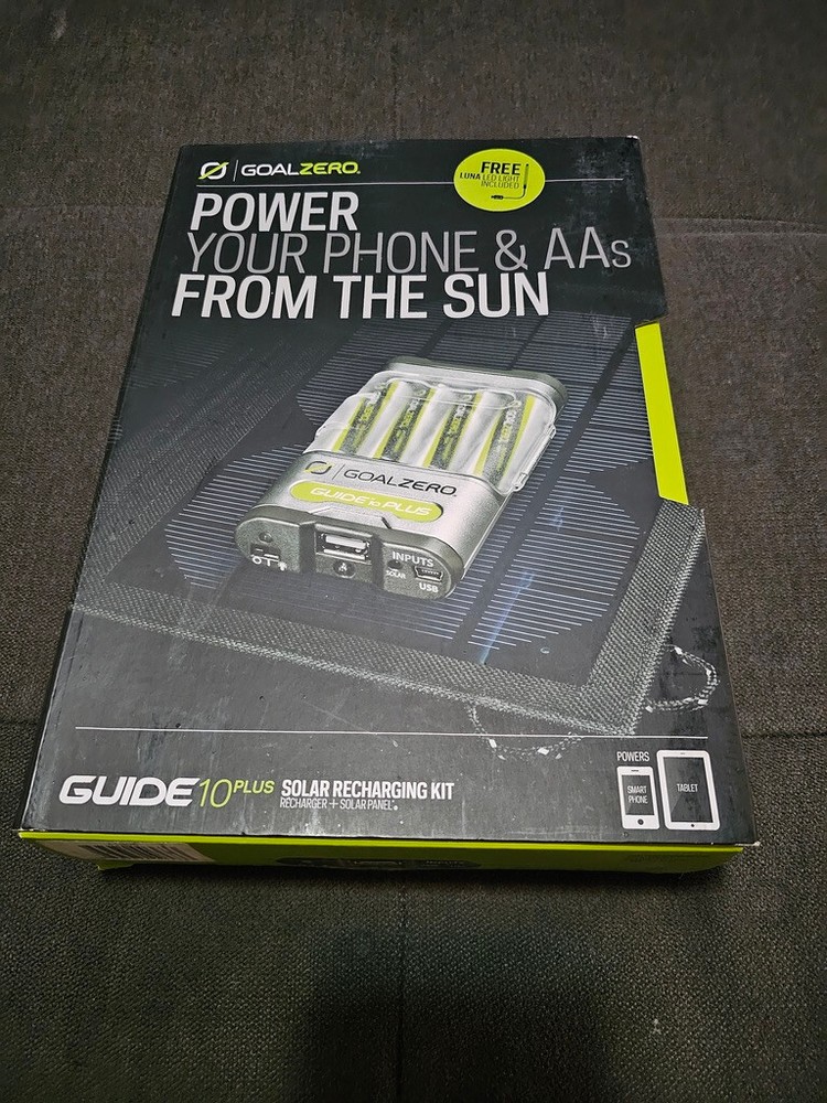 Goal Zero Guide 10 Plus Solar Charging Kit + NOMAD 7 Solar Panel NEW FREE SHIP